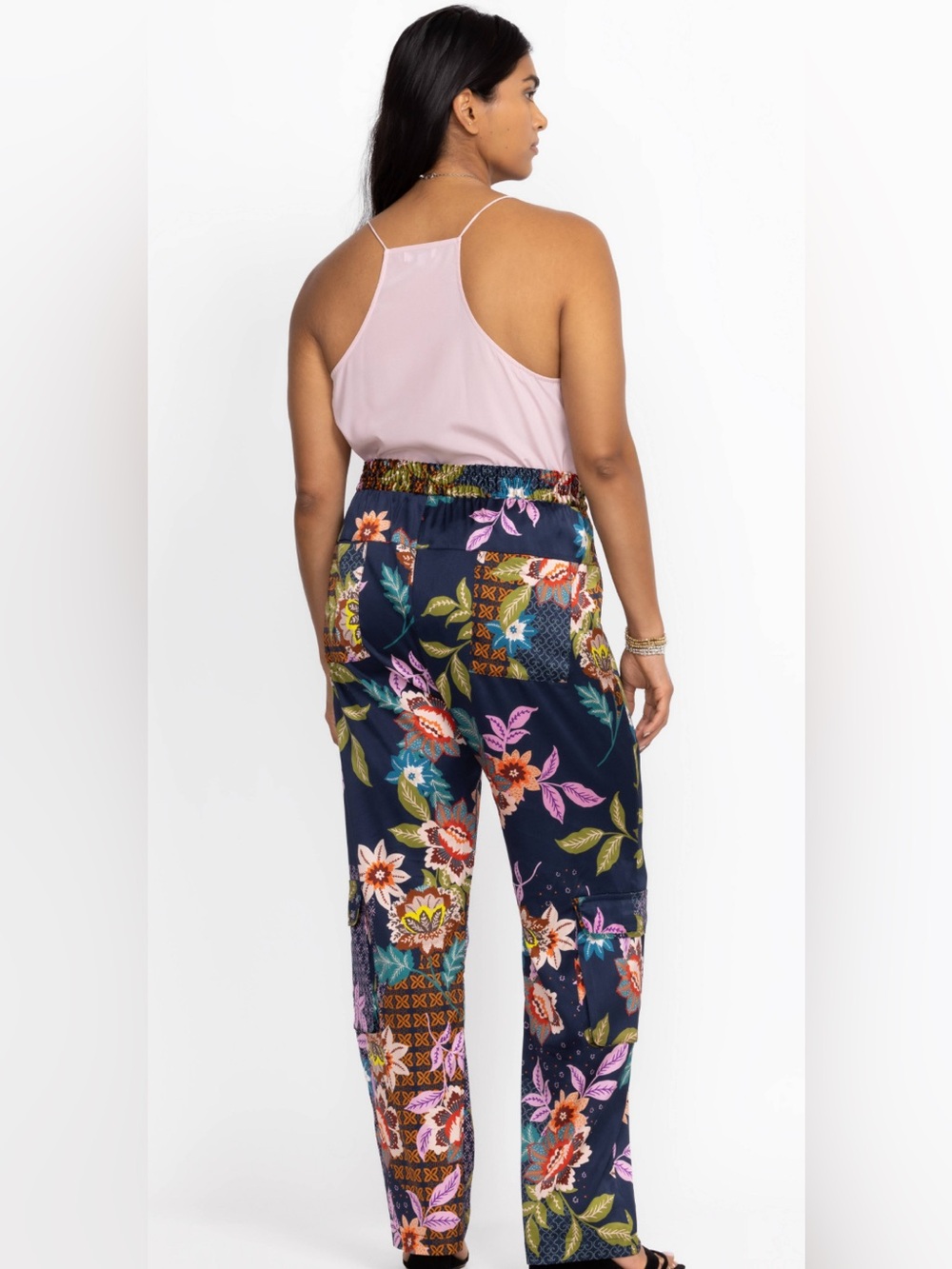 Johnny Was Delfino Kelly Women’s Silk Cargo Pants XL - Picture 3 of 8
